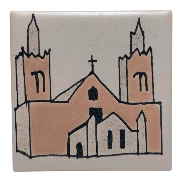 Vintage Mission Santa Fe Ceramic Coaster Set (4) - Picture 3 of 4